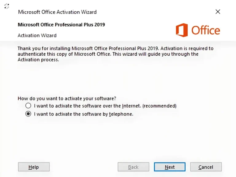 activate Office by Phone