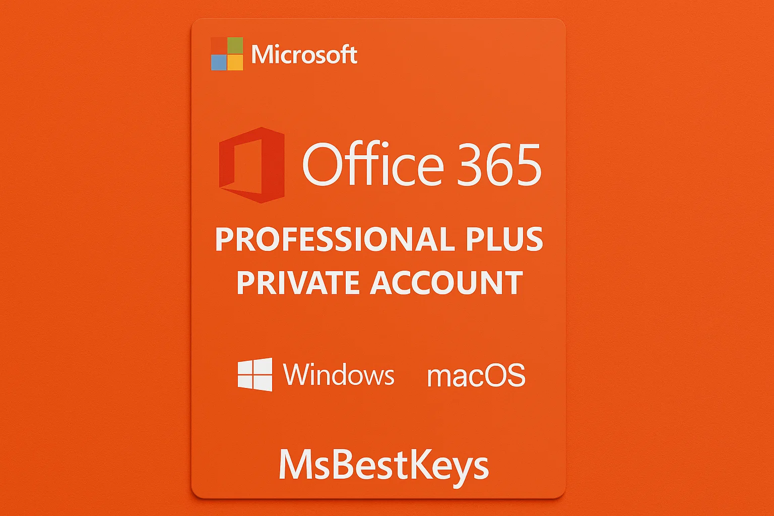 Microsoft Office 365 Professional Plus Private Account